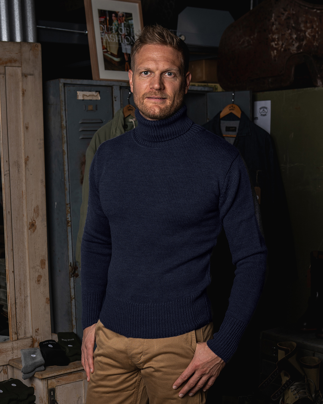 1923 Turtle Neck dark navy