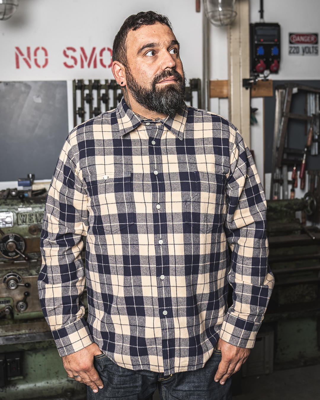 1937 Roamer Shirt blue flannel