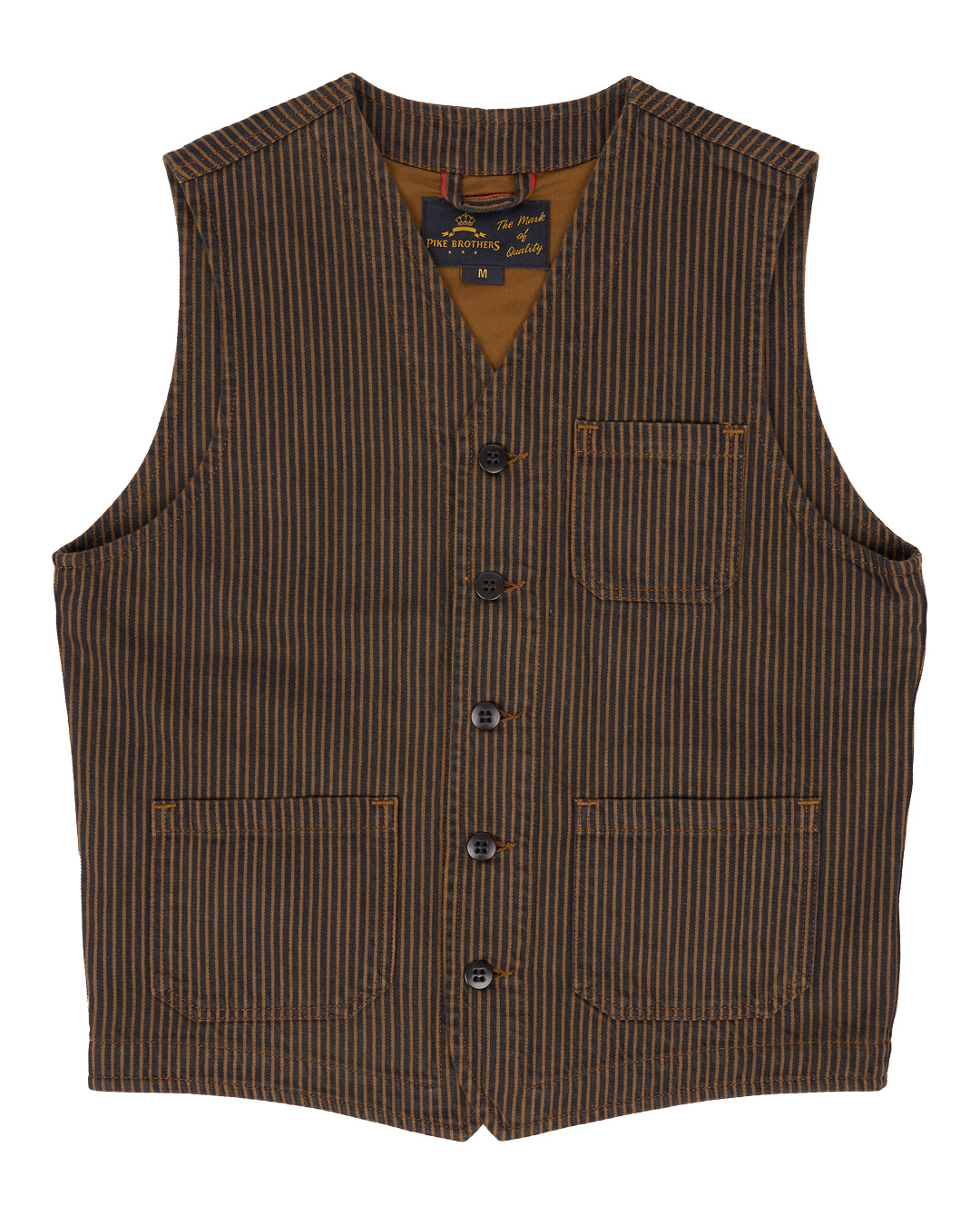 1937 Roamer Vest hickory stripe brown