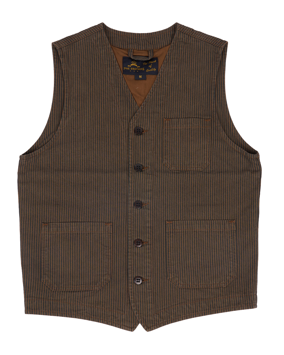 1937 Roamer Vest hickory stripe brown