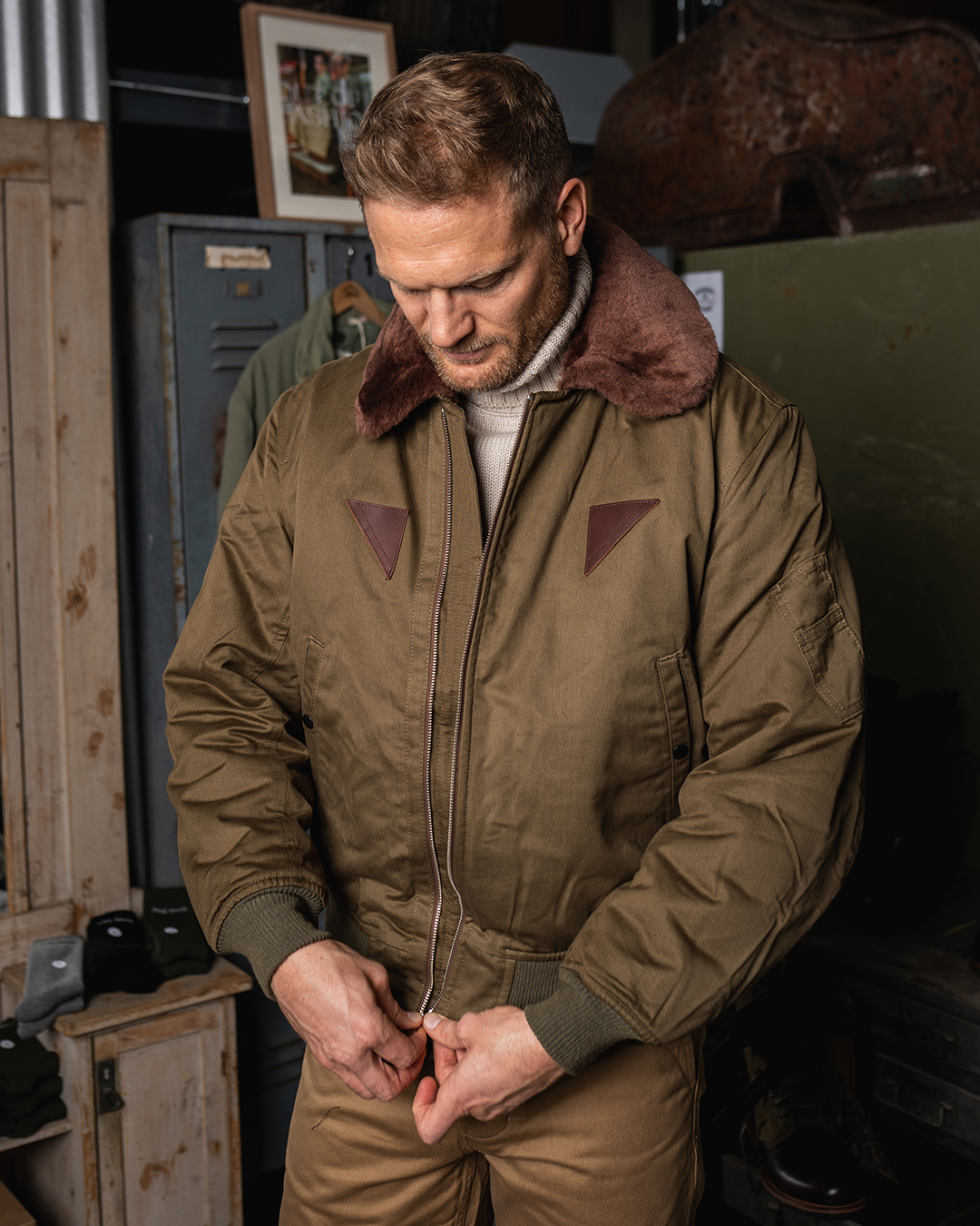 1945 B15 Flight Jacket olive