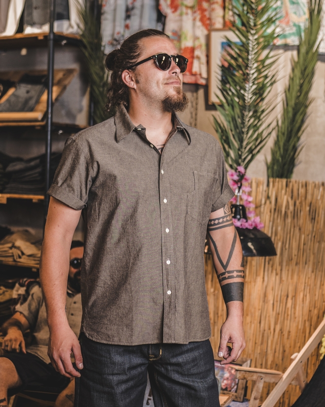 Pike Brothers 1937 Roamer Shirt Short sleeve charcoal grey