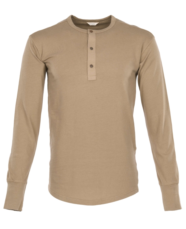 Pike Brothers 1927 Henley Shirt long sleeve Mojave beige