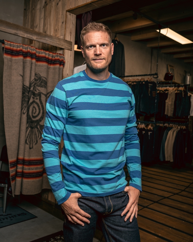 Pike Brothers 1964 Long Sleeve Morro blue