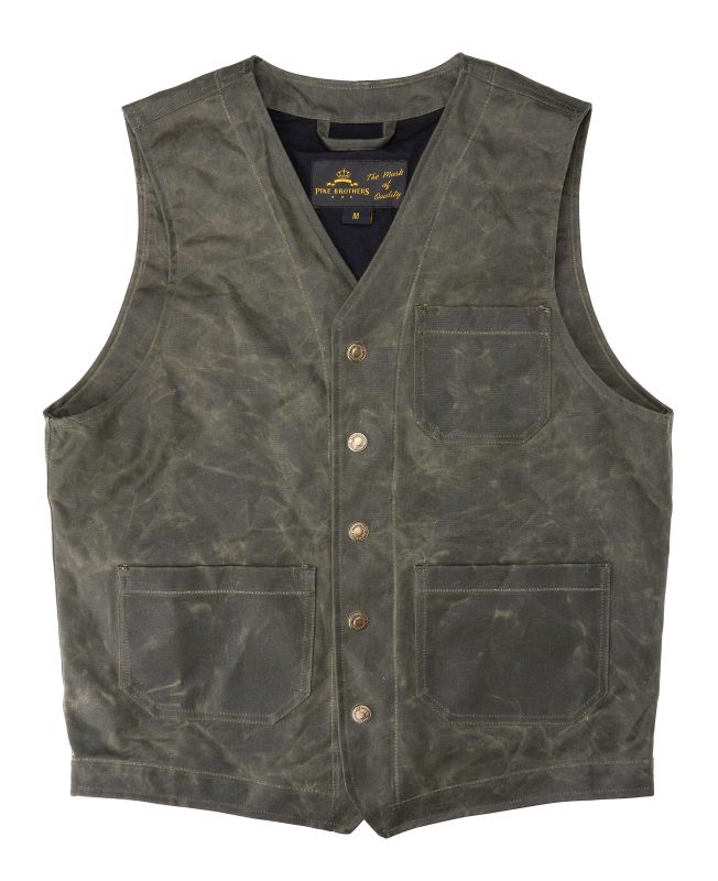 Pike Brothers 1937 Roamer Vest waxed olive