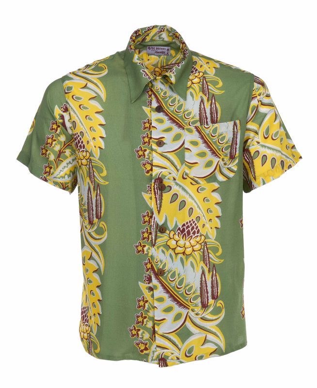 Pike Brothers 1947 Albert Shirt Short Sleeve Lanai green