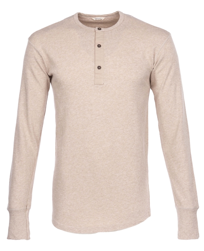 Pike Brothers 1927 Henley Shirt Long Sleeve oatmeal