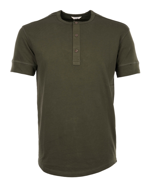 Pike Brothers 1927 Henley Shirt short sleeve Mojave green