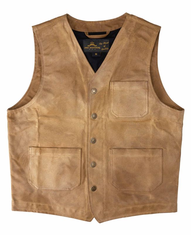 Pike Brothers 1937 Roamer Vest waxed tan